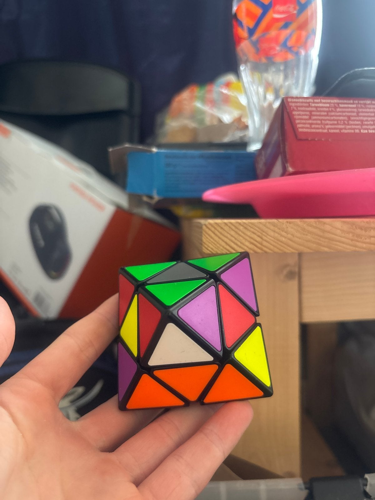 Driehoekige Rubiks Cube - Piramide Vorm Puzzel, Ophalen of Verzenden, Gebruikt