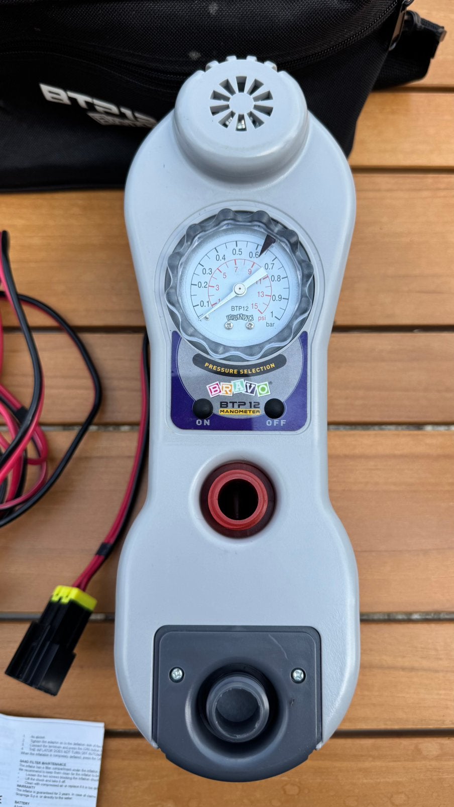 Electrische pomp Bravo BTP 12 met manometer, Watersport en Boten, Ophalen, Nieuw