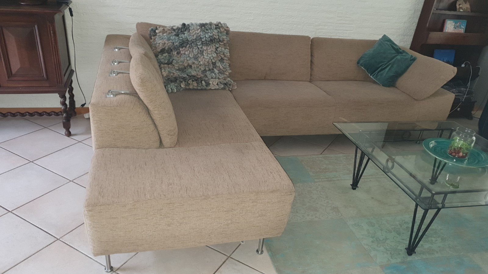 nette hoekbank van Montel, Ophalen, 250 tot 300 cm, Zo goed als nieuw, 150 cm of meer