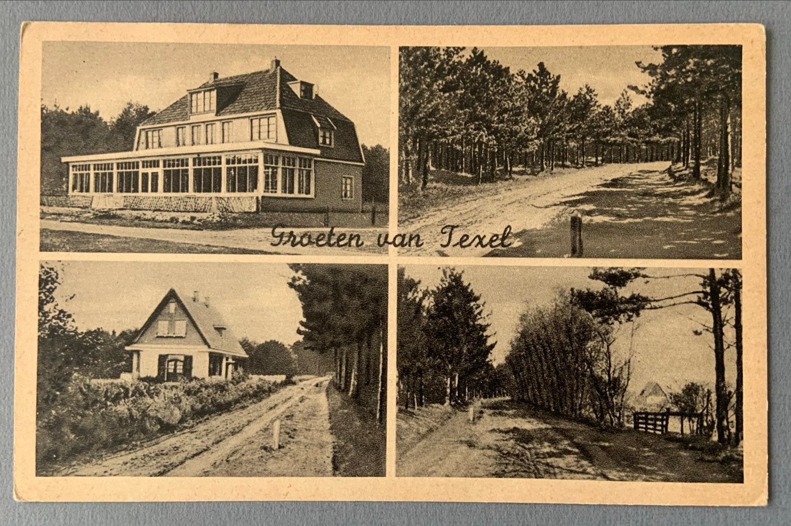 Groeten van Texel - Nabij de Fonteinsnol, Ophalen of Verzenden, 1920 tot 1940, Gelopen, Waddeneilanden