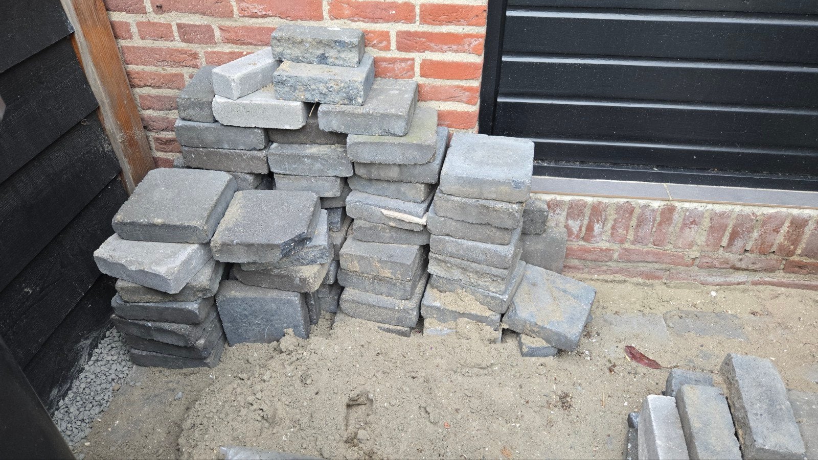Gebruikte stenen 30x30 cm, 6x 60x60 beton tegels, zang, Tuin en Terras, Tegels en Klinkers, Ophalen, Gebruikt, Beton, Klinkers
