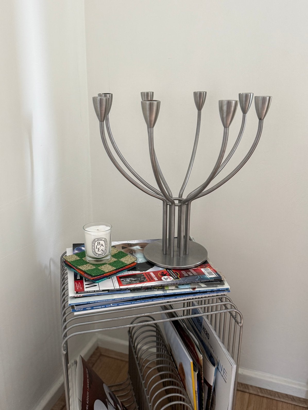 Vintage IKEA Stockholm kandelaar – K. & M. Hagberg RVS, Huis en Inrichting, Woonaccessoires | Kandelaars en Kaarsen, Ophalen of Verzenden