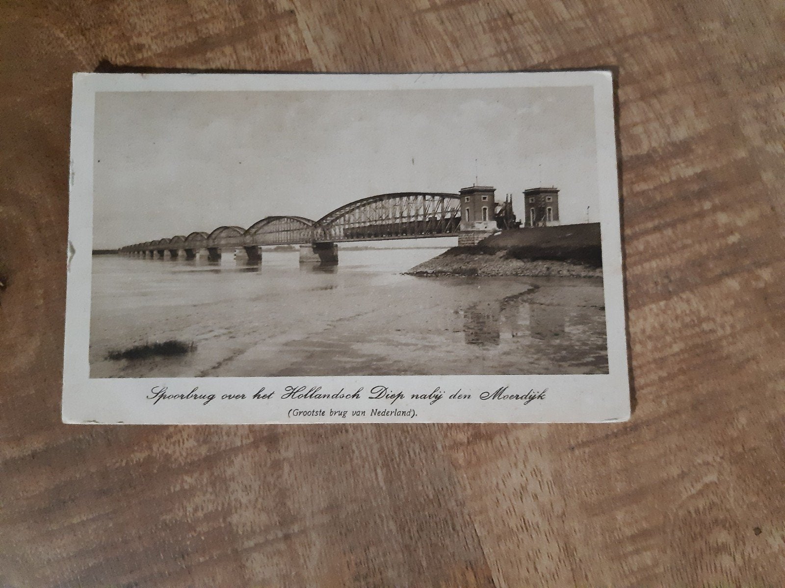 Ansichtkaart Spoorbrug bij Moerdijk 1925, Ophalen of Verzenden
