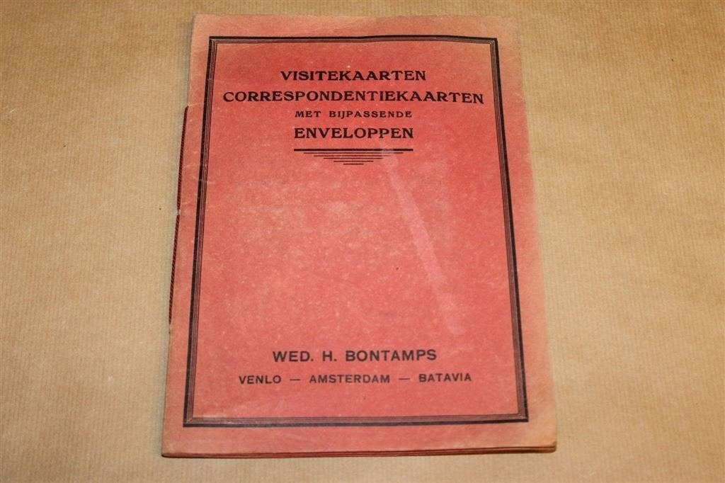Bontamps — Monsterboek Visitekaarten en Enveloppen ca. 1930, Gebruikt, -, -, Ophalen of Verzenden