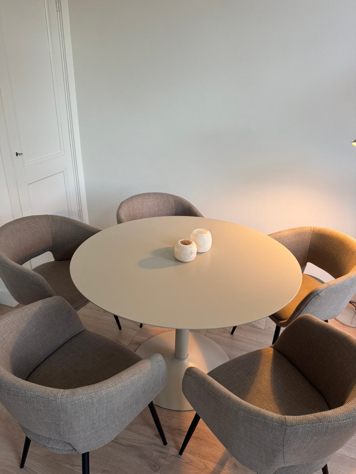 Ronde tafel ø110, Huis en Inrichting, Tafels | Eettafels, Ophalen, Zo goed als nieuw, Rond, 100 tot 150 cm