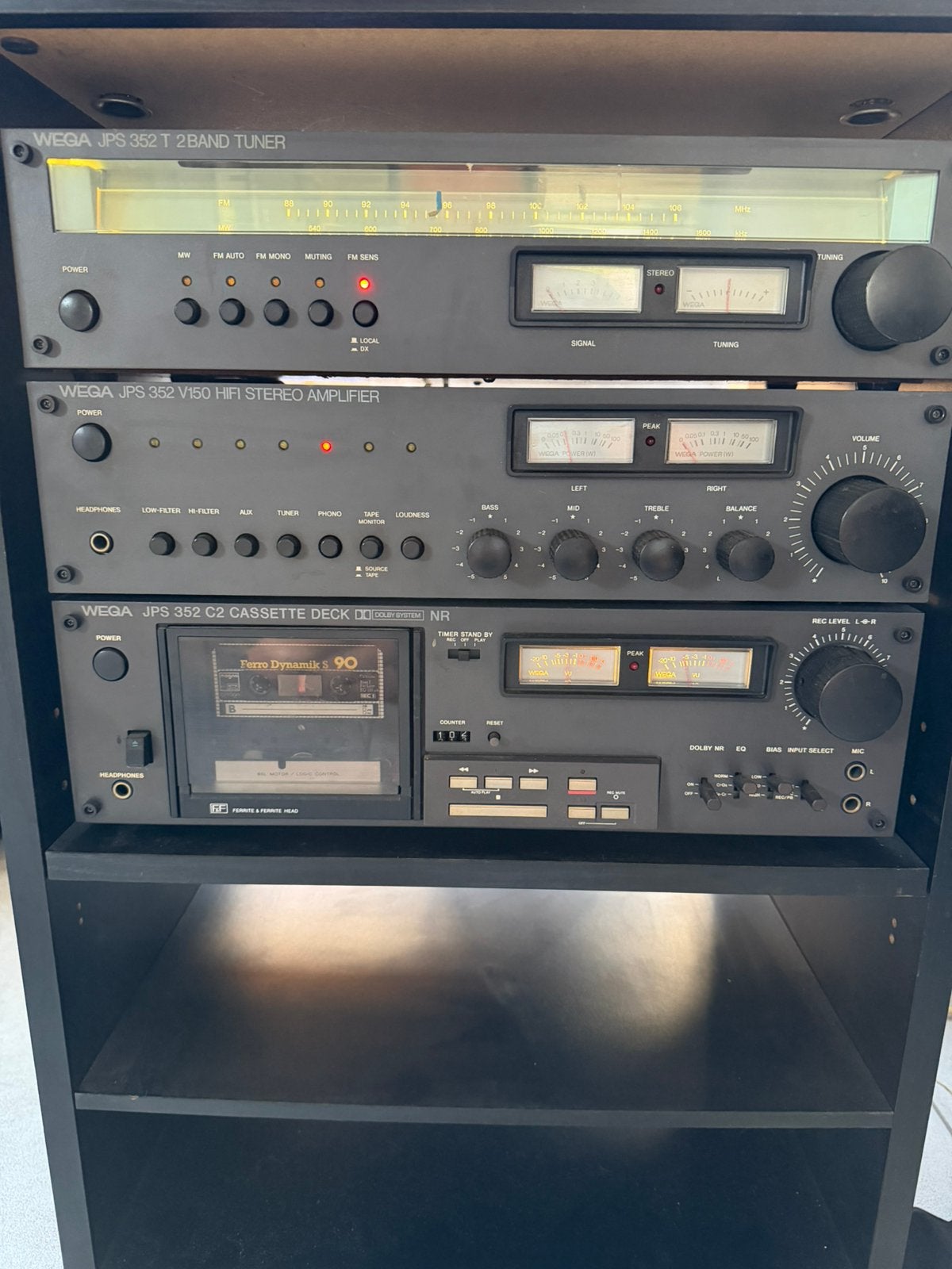 Wega vintage JPS 352 stereo installatie losse componenten, Ophalen, Cassettedeck, Losse componenten, Zo goed als nieuw