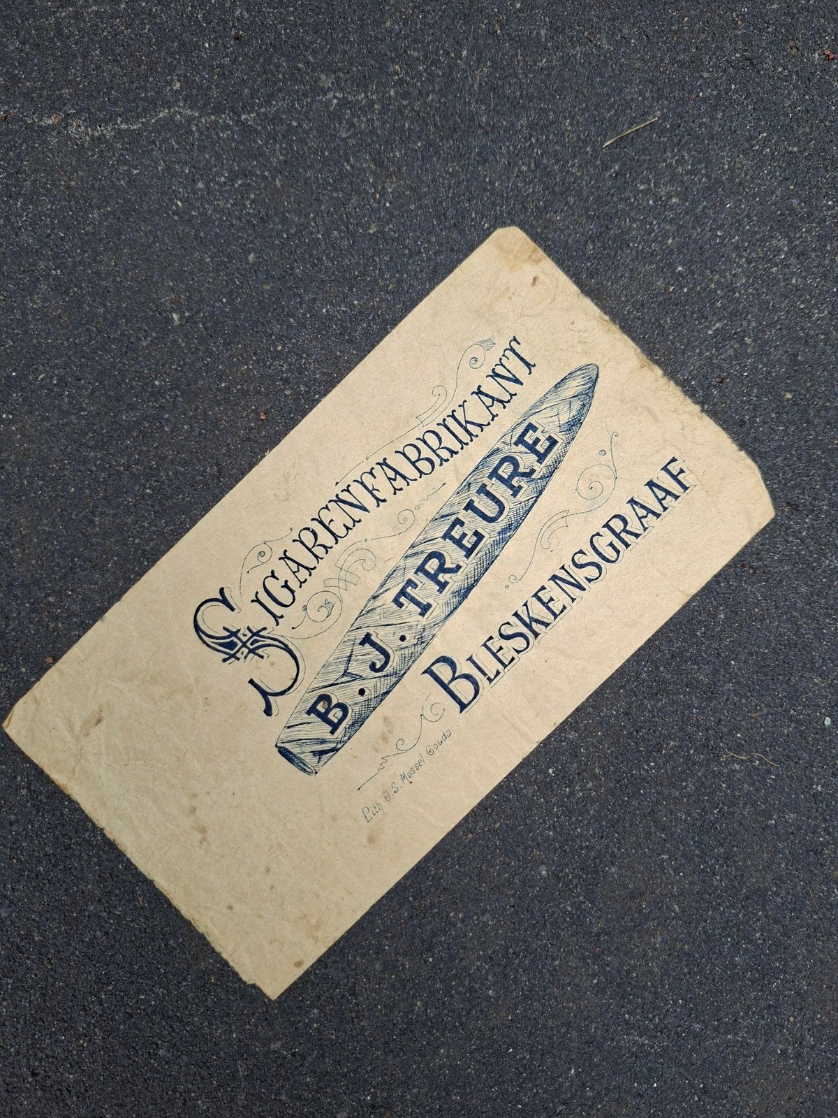 BLESKENSGRAAF                        Oud Sigaren zakje, Ophalen of Verzenden, Gebruikt, Tabaksdoos of Verpakking