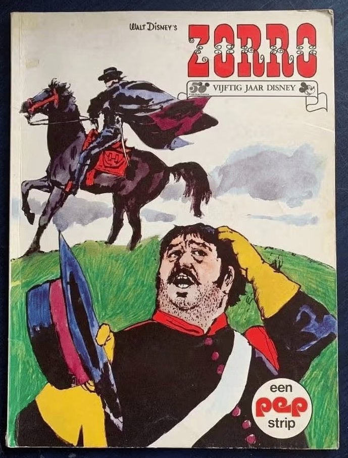 Walt Disney's Zorro; een pep strip; 50 vijftig jaar Disney, Eén stripboek, Ophalen of Verzenden, Gelezen
