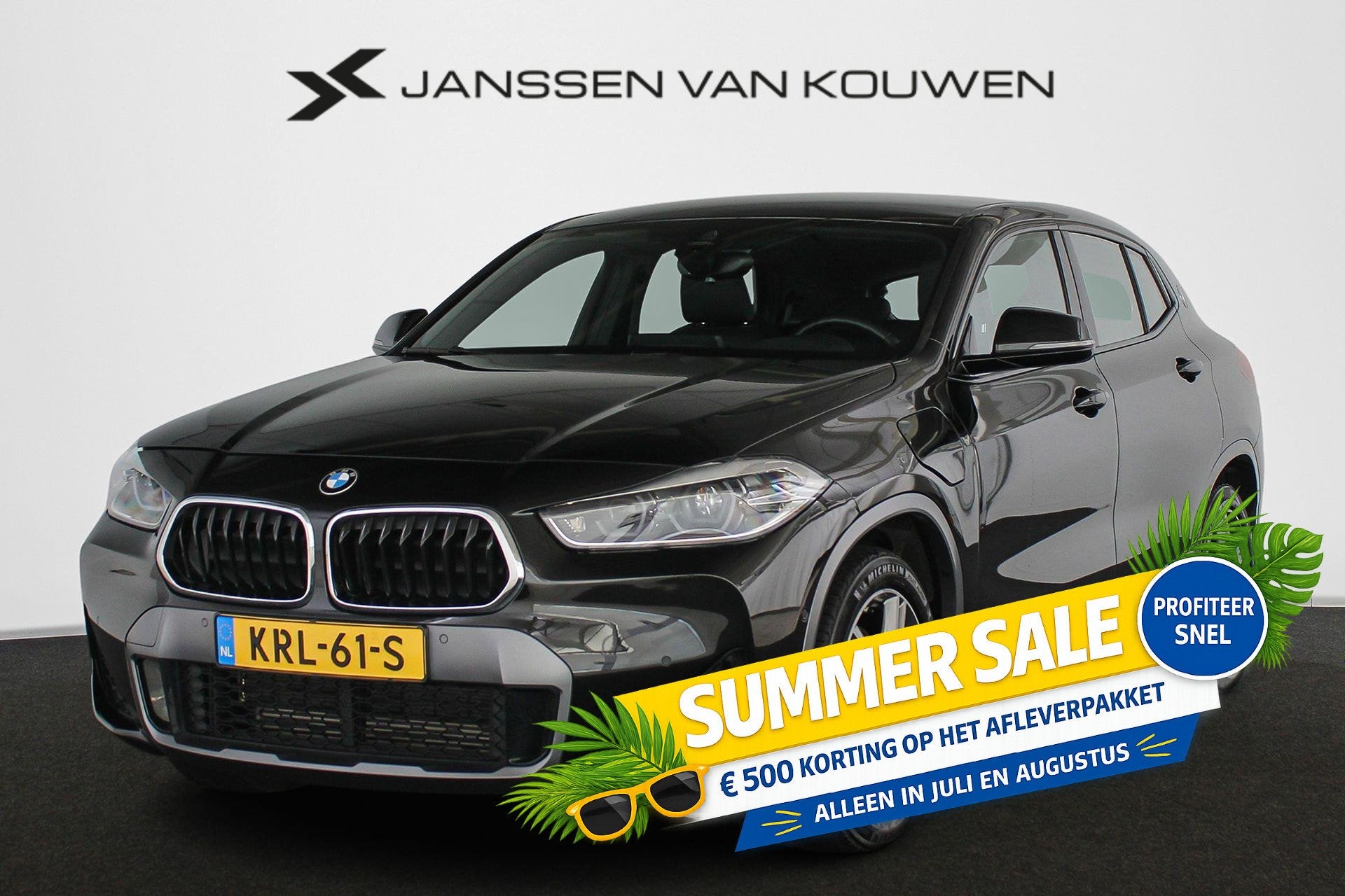 BMW X2 xDrive25e High Executive M Sport Head-Up Stoelverwarm, Auto's, Automaat, X2, Gebruikt, Leder en Stof