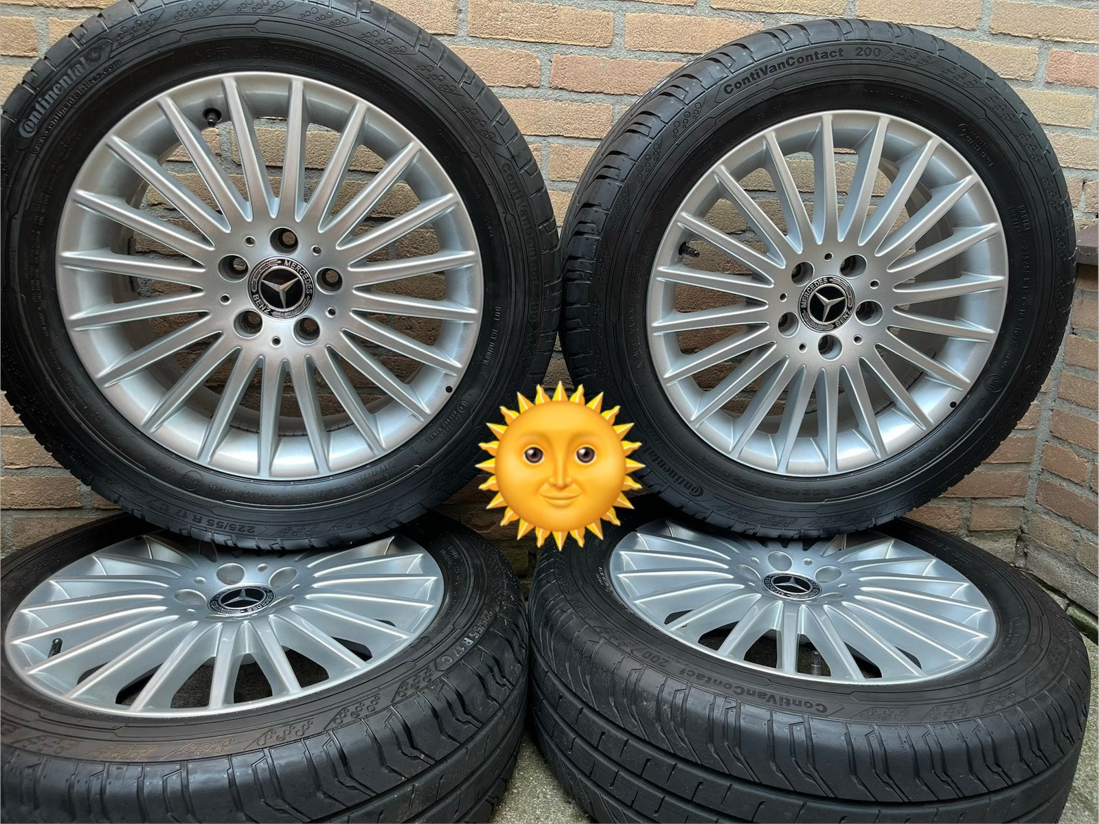 4x8 mm 17” orig Mercedes vito V-klasse EQV Continental TPMS, Auto-onderdelen, 18 inch, Bestelwagen, Banden en Velgen, Ophalen of Verzenden