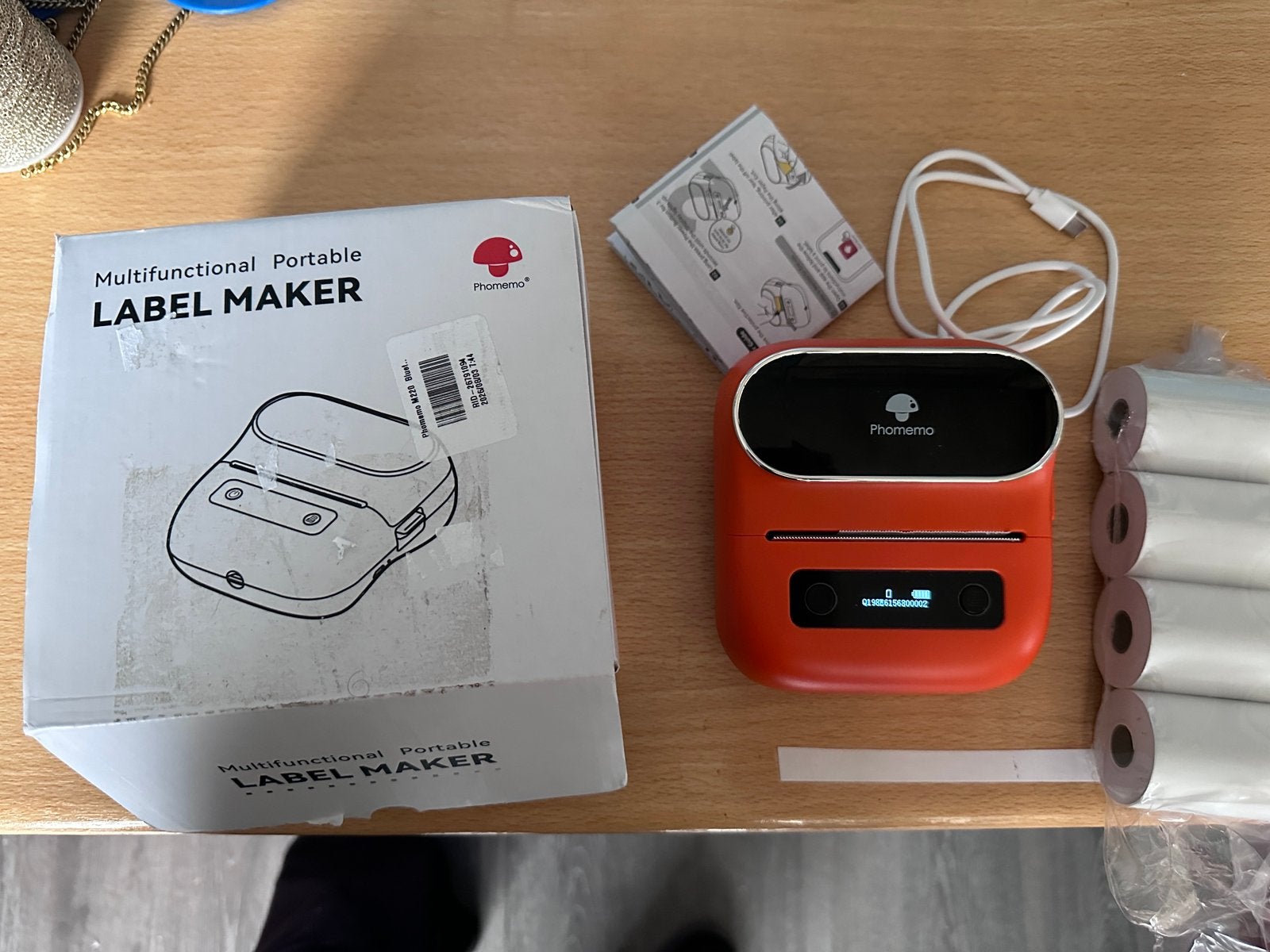 Phomemo labelprinter M220 portable, Ophalen of Verzenden, Zo goed als nieuw