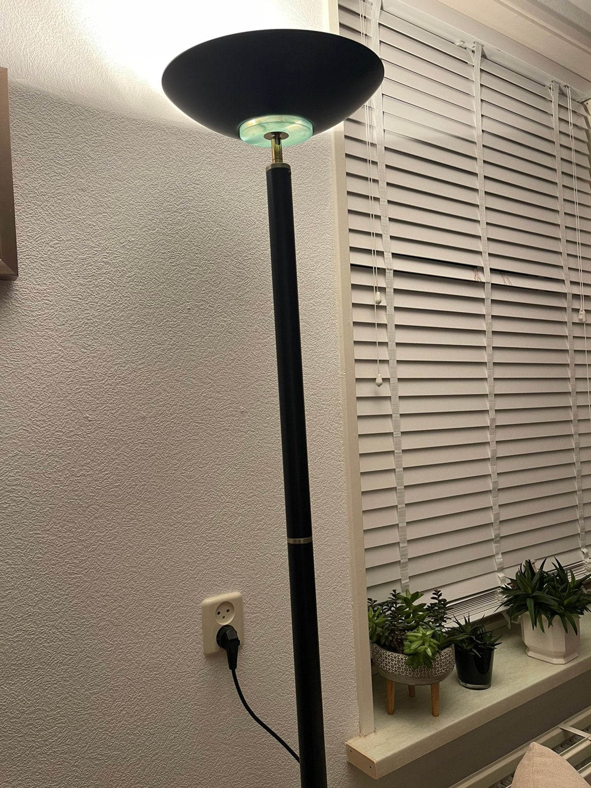 Zwarte Vloerlamp / Uplighter – Met Touch-Functie, Huis en Inrichting, Ophalen, Zo goed als nieuw, 150 tot 200 cm