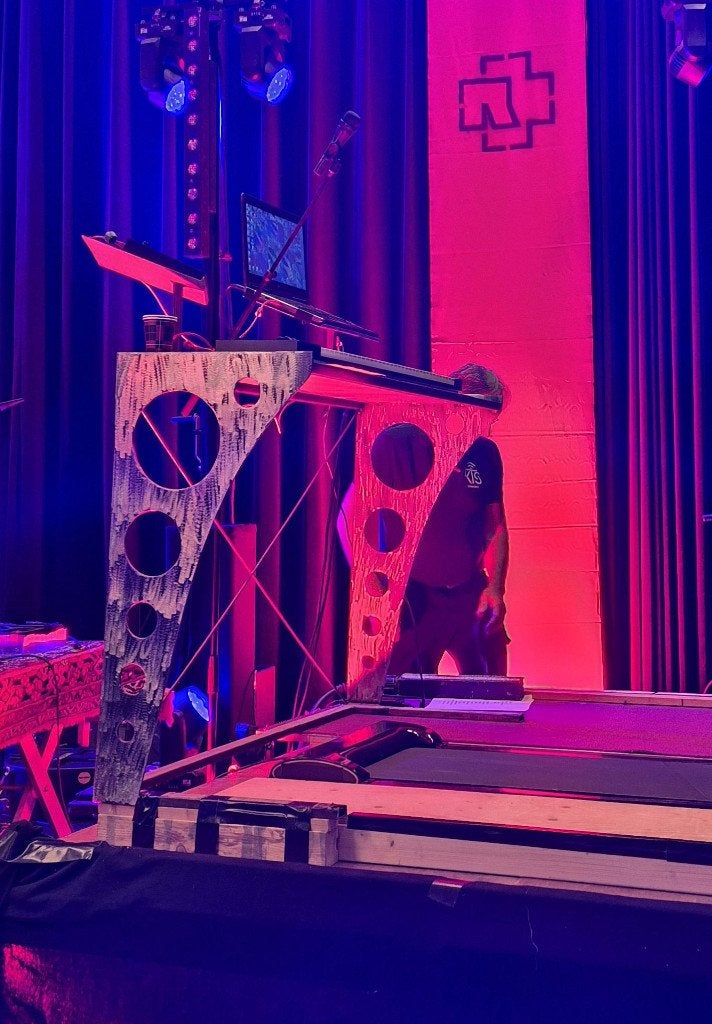 Rammstein synthesizer standaard, Muziek en Instrumenten, Ophalen, Gebruikt, Instrumentstandaard, Keyboard of Synthesizer