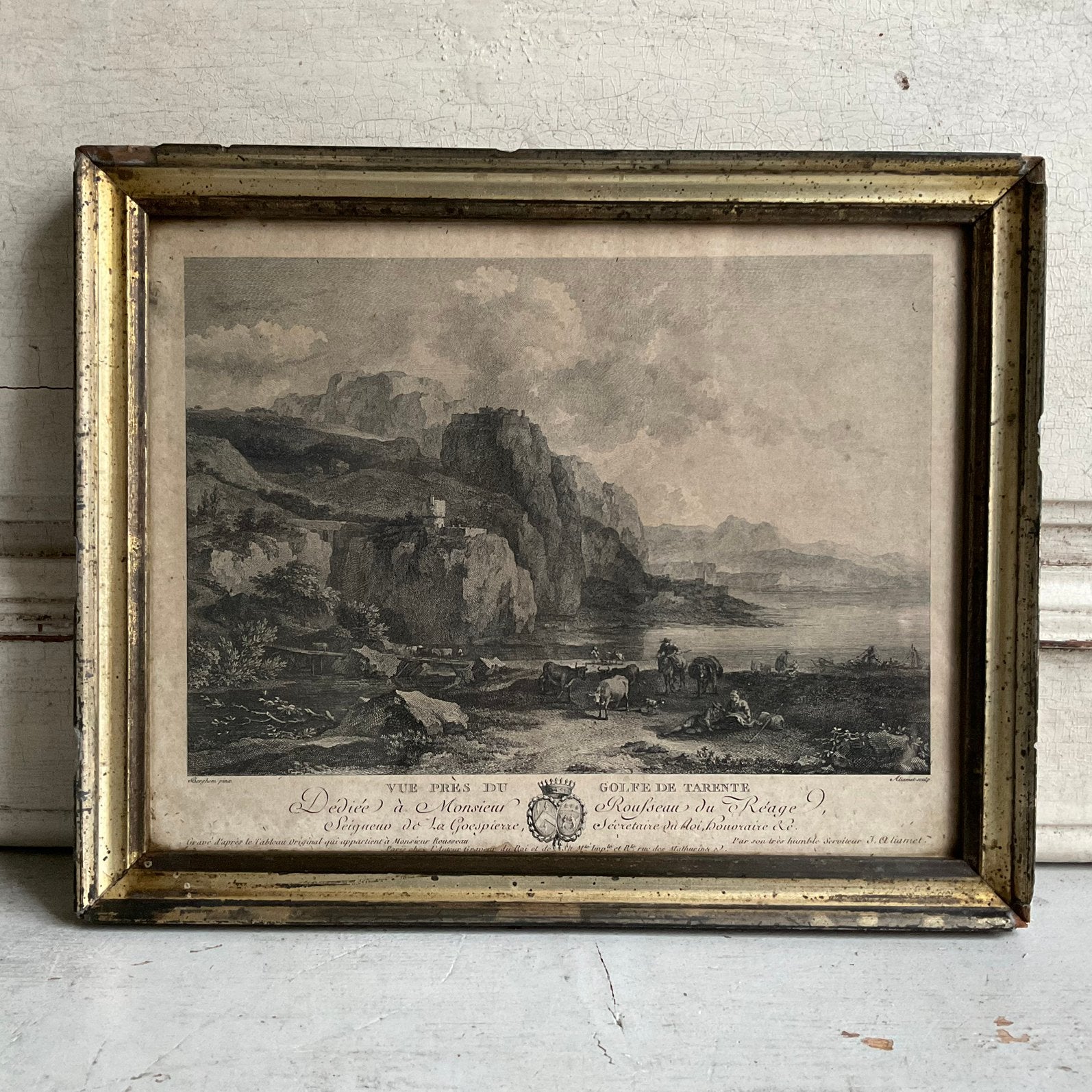 Antieke bois doré lijst *floor epe*, Ophalen of Verzenden
