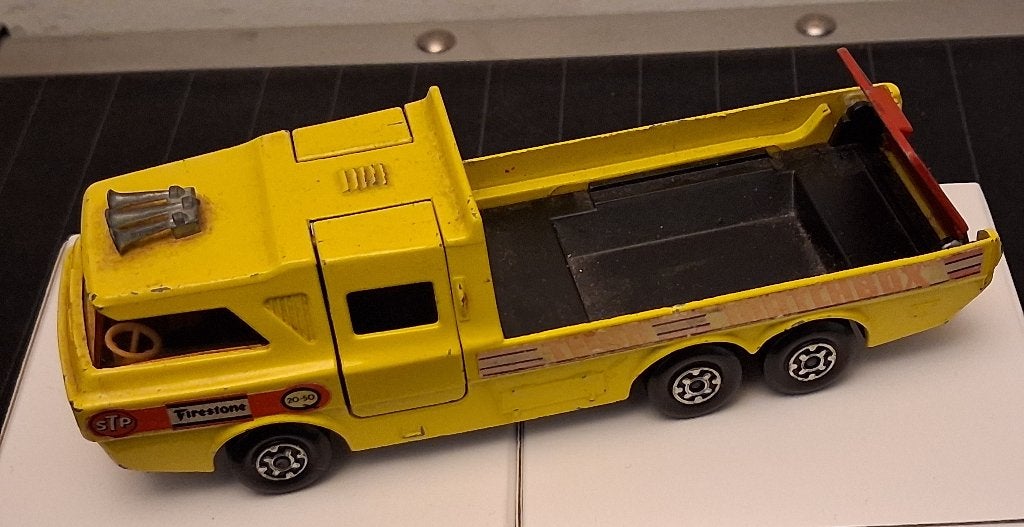 Matchbox Super King K7 Race-auto transporter, Ophalen of Verzenden, Gebruikt, Auto, Matchbox