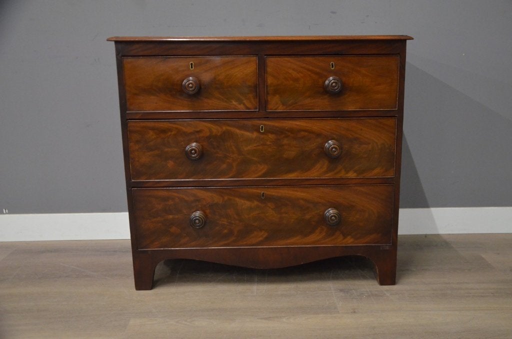 Antieke Engelse commode, Huis en Inrichting, Kasten | Ladekasten, Gebruikt, 3 of 4 laden, Minder dan 100 cm, 25 tot 50 cm