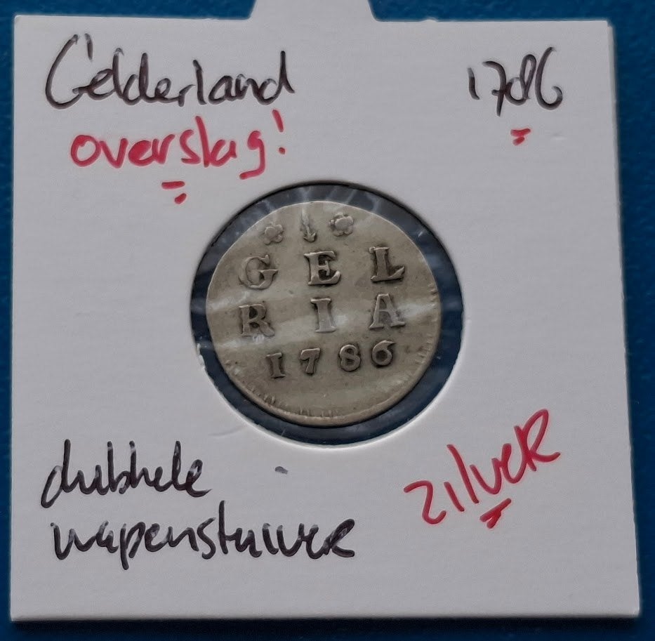 2 Stuiver 1786 – Dubbele Wapenstuiver Gelderland*, Vóór koninkrijk, Zilver, Losse munt, Overige waardes