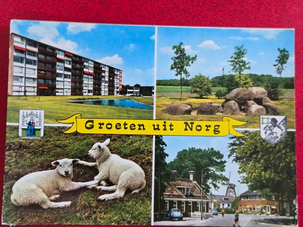 Norg bij Roden Assen 4-luik met Hunebed, Ophalen of Verzenden, Drenthe