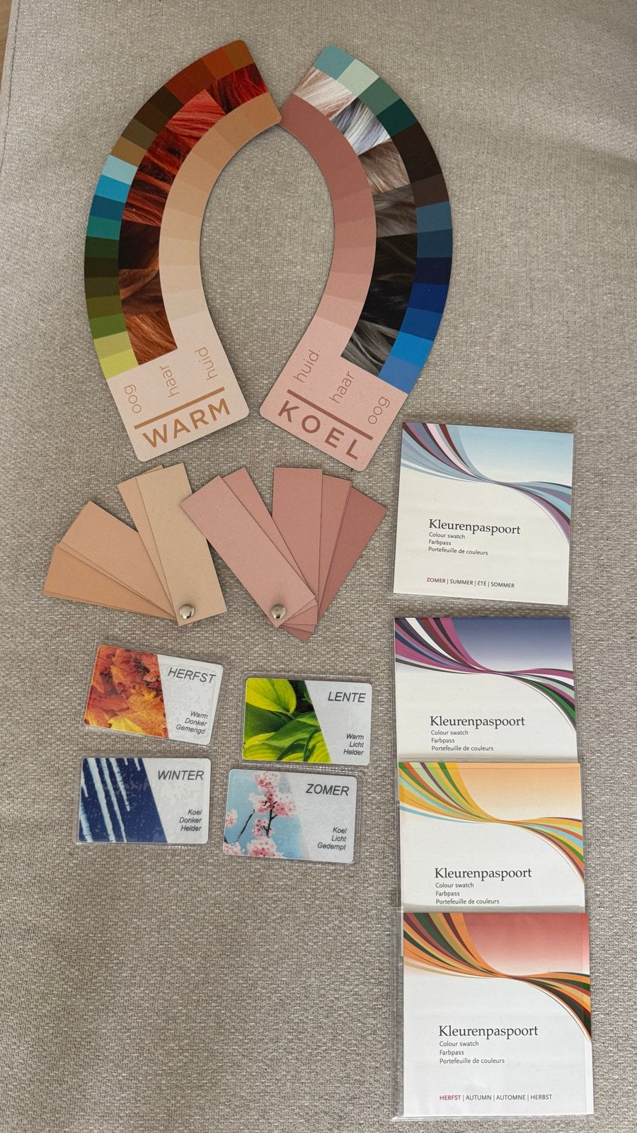 Accessoires set kleuradvies: Kleurenpaspoorten en waaiers, Verzenden, Nieuw