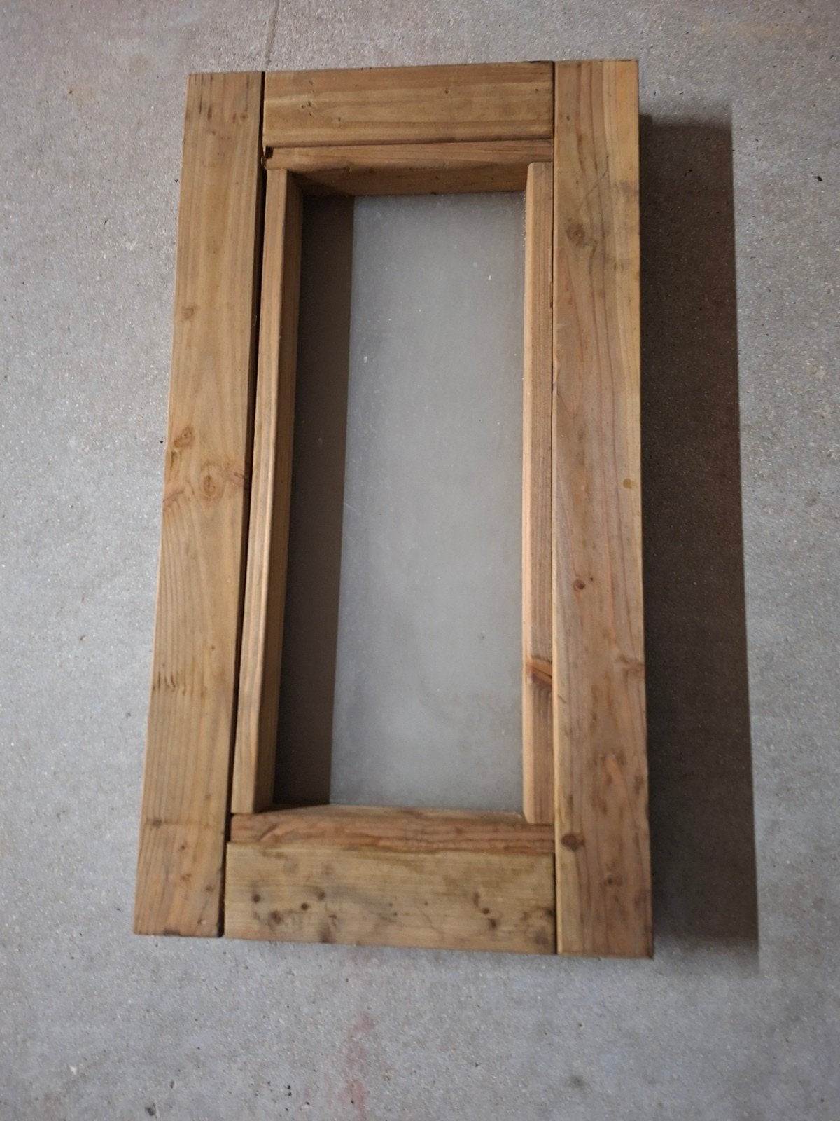 2xHouten raamkozijn met plastic glas tuinhuis, Gevelraam of Ruit, Minder dan 80 cm, Minder dan 80 cm, Nieuw
