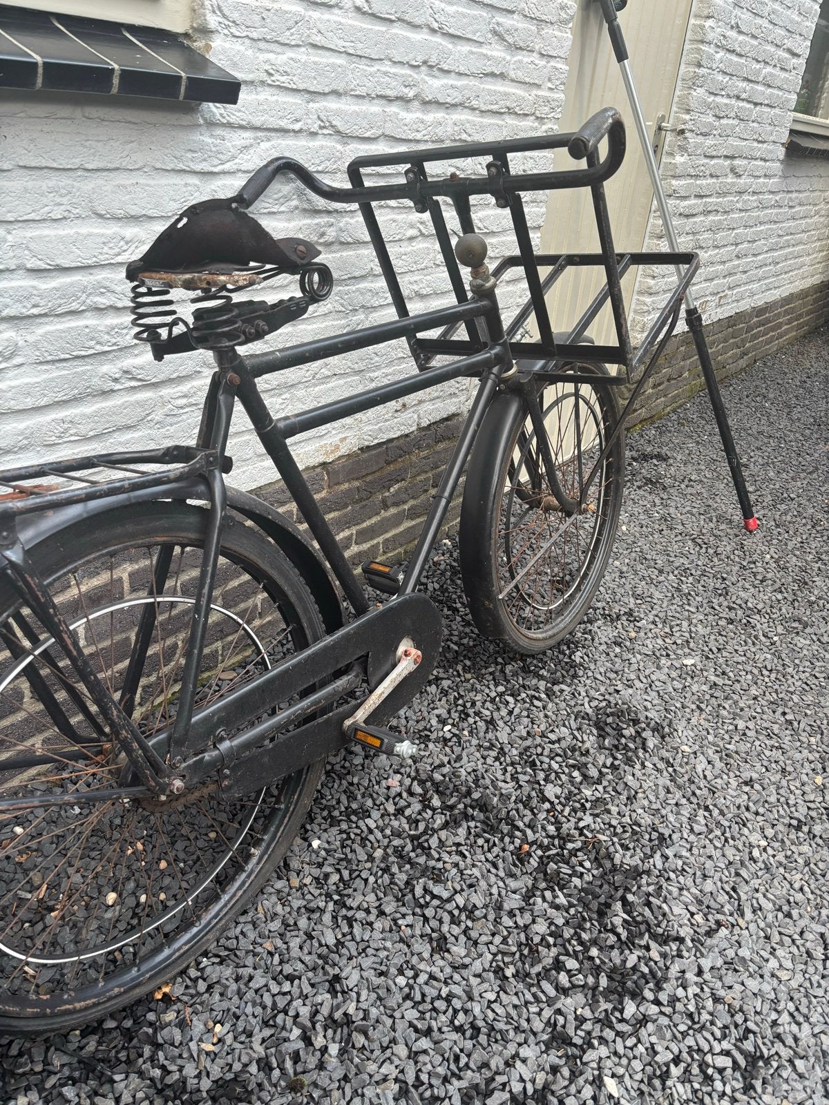 Oude Batavus transportfiets met voordrager, Terugtraprem, Gebruikt, Batavus, Ophalen of Verzenden