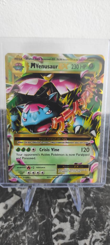 Mega Venusaur ex - NM, Ophalen of Verzenden, Zo goed als nieuw, Losse kaart, Foil