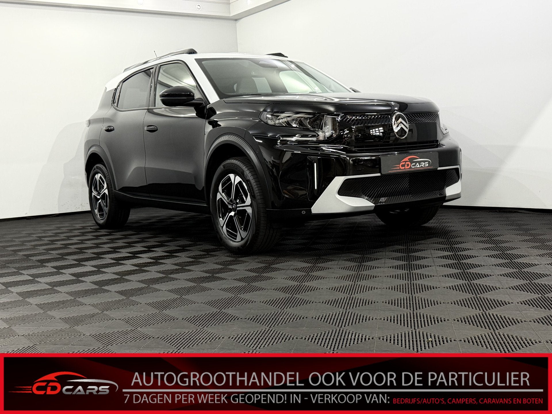 Citroën C3 Aircross 1.2 Hybrid 145pk Max Camera, Navi, Appl, 1199 cc, Leder en Stof, Zwart, Bedrijf