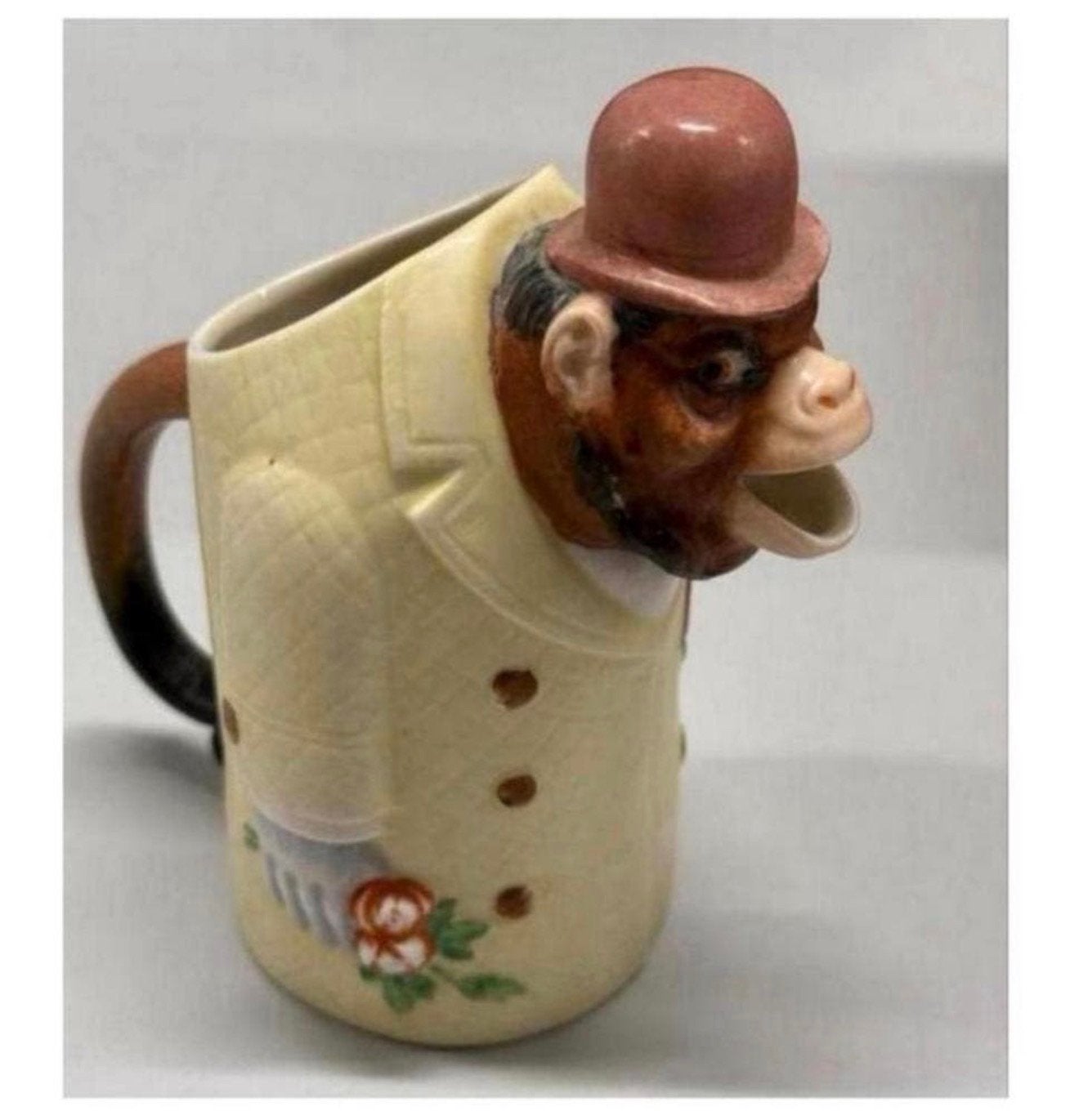 Antiek Melkkan melk-kan SCHAFER & VATER Monkey Aap Porselein, Ophalen of Verzenden