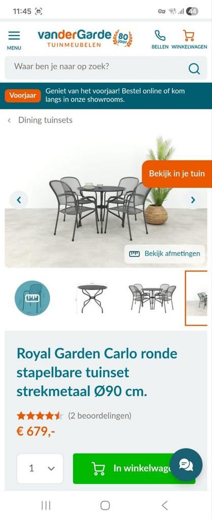 TUINSET, Tuin en Terras, Tuinsets en Loungesets, Ophalen