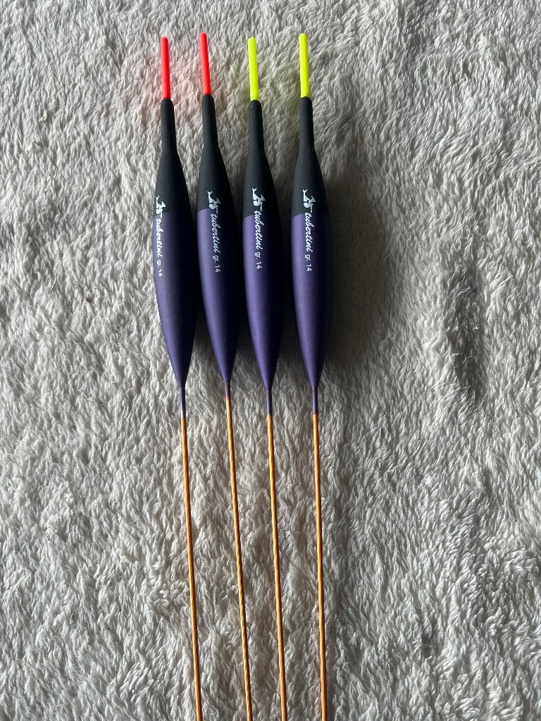 adv 373 / NIEUW set 4 dobbers TUBERTINI 12 gr, Watersport en Boten, Hengelsport | Witvissen, Ophalen of Verzenden, Nieuw, Dobber of Lood