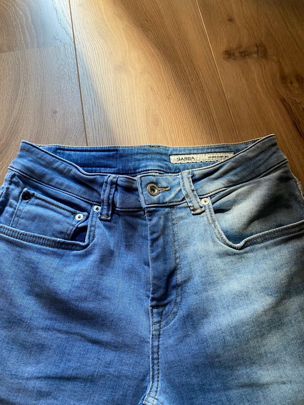 Gabba, blauwe spijkerbroek, maat 28/32, Ophalen of Verzenden, Zo goed als nieuw, Blauw, W32 (confectie 46) of kleiner