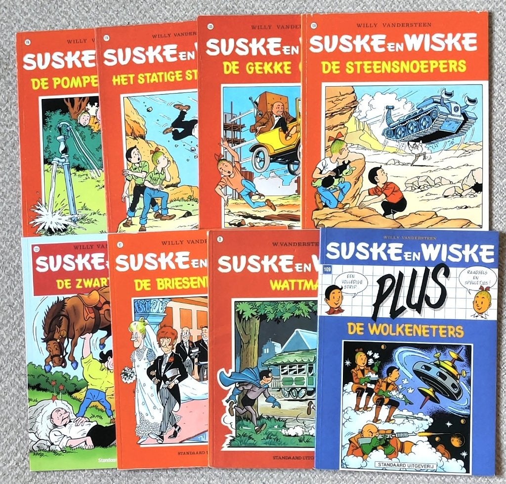 8 stripboeken van Suske en Wiske In prima staat, Meerdere stripboeken, Ophalen of Verzenden, Zo goed als nieuw