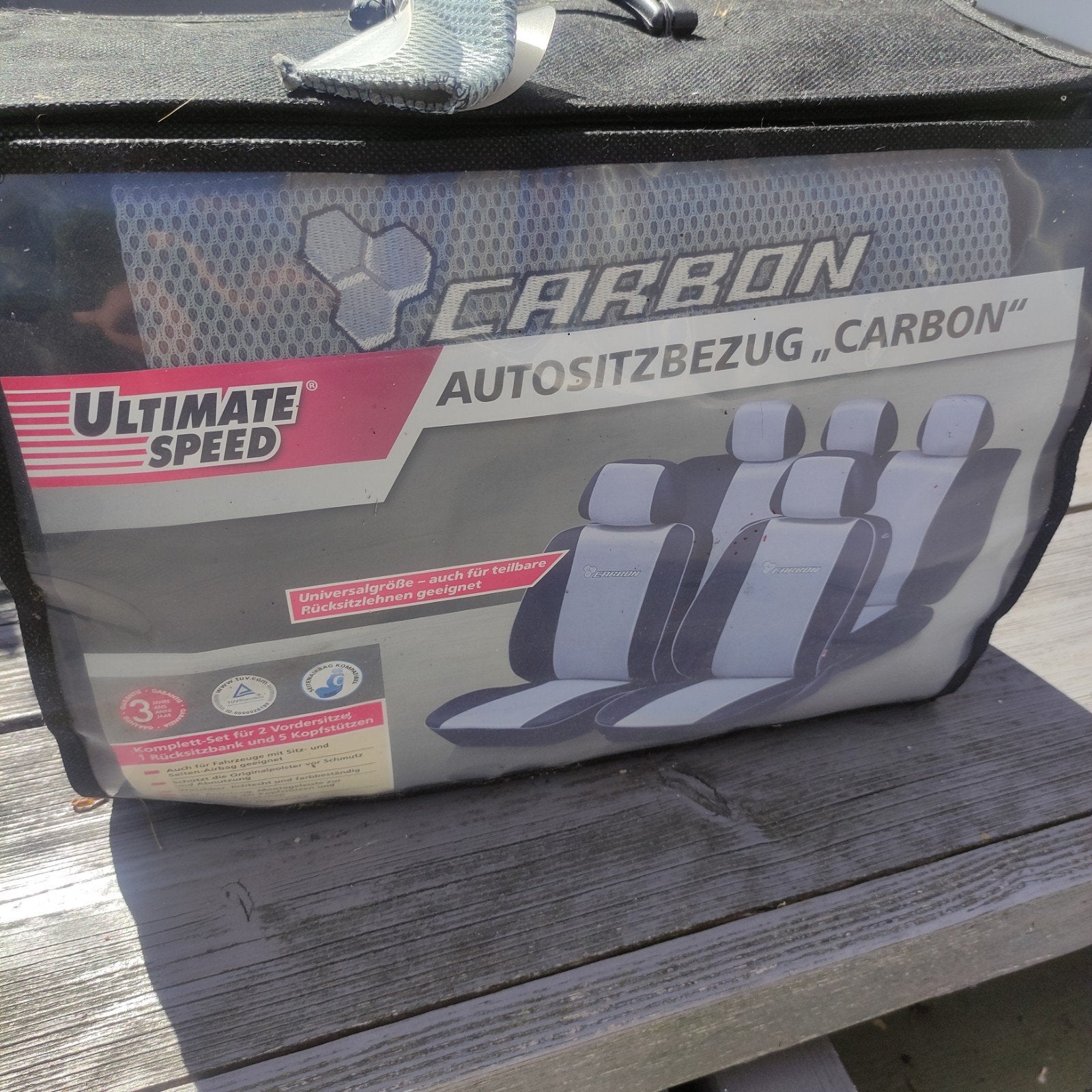 Universele stoelhoezen set 'Carbon' voor auto, Auto diversen, Auto-accessoires, Ophalen, Nieuw
