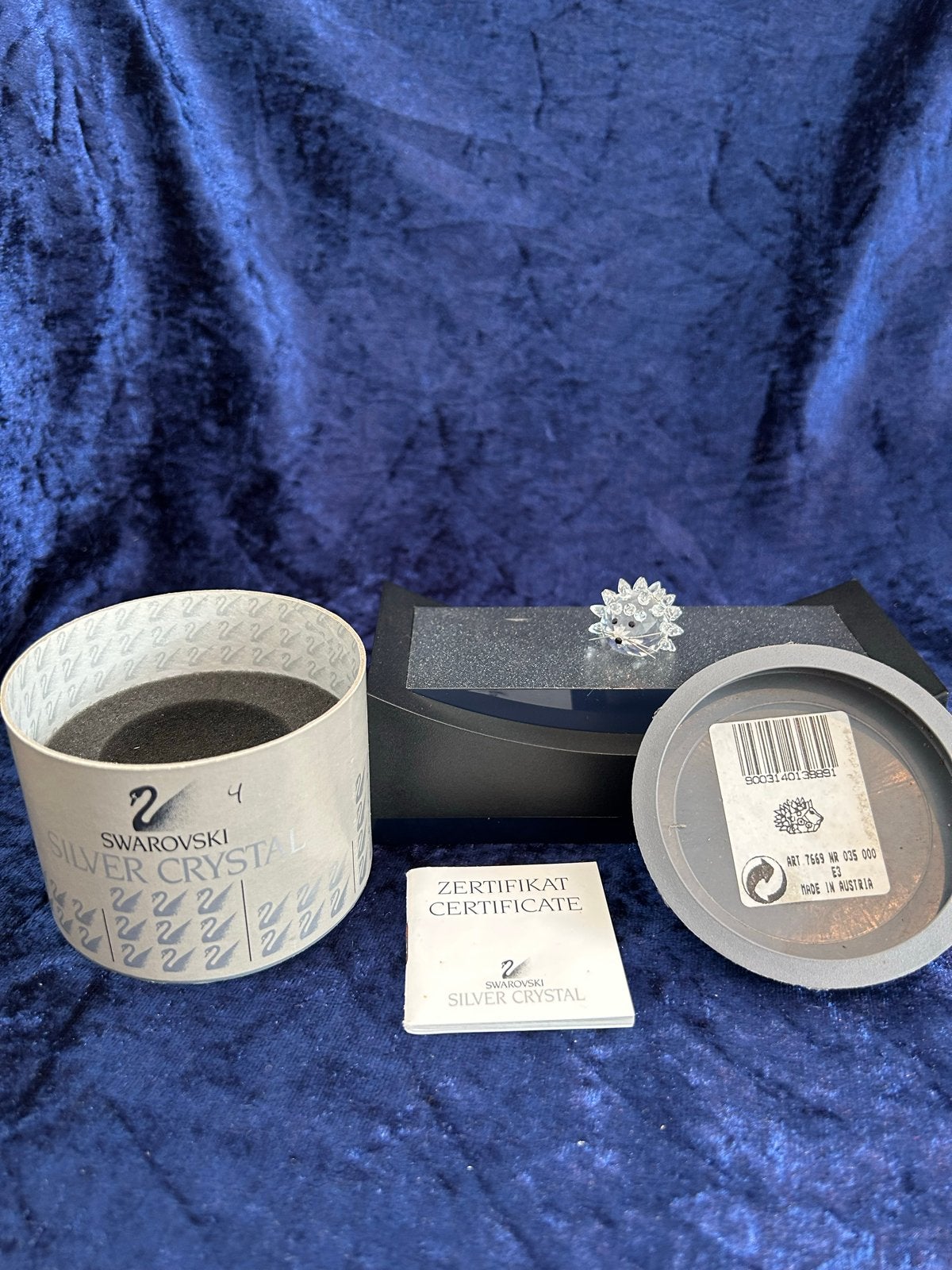 Swarovski Egel - Kristallen Figuurtje met Certificaat, Ophalen of Verzenden, Zo goed als nieuw, Figuurtje