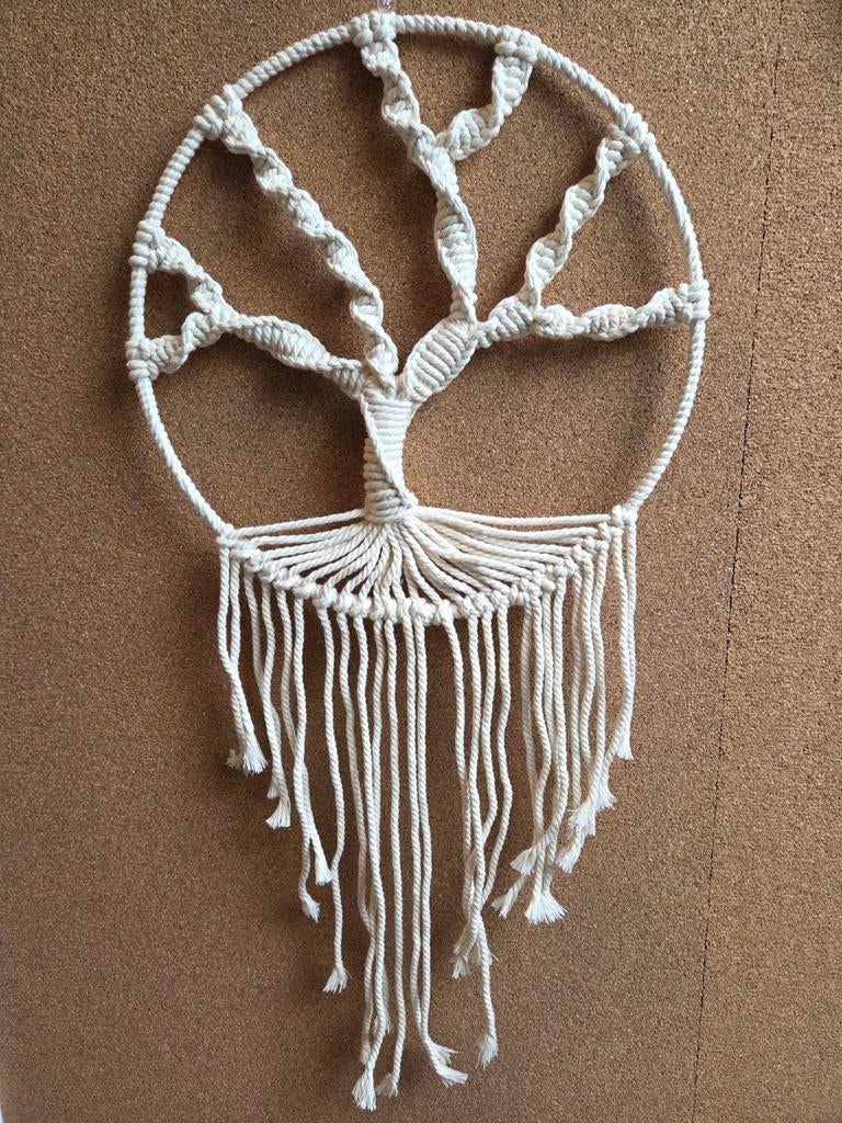 Handgemaakte Macramé Levensboom Wanddecoratie, Huis en Inrichting, Woonaccessoires | Wanddecoraties, Nieuw, Ophalen of Verzenden