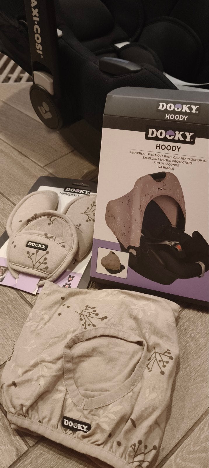 Zonnekap 'Dooky Hoody' en Dooky gordelbeschermers -, Kinderen en Baby's, Overige merken, Autogordel, 15 t/m 36 kg, Ophalen of Verzenden