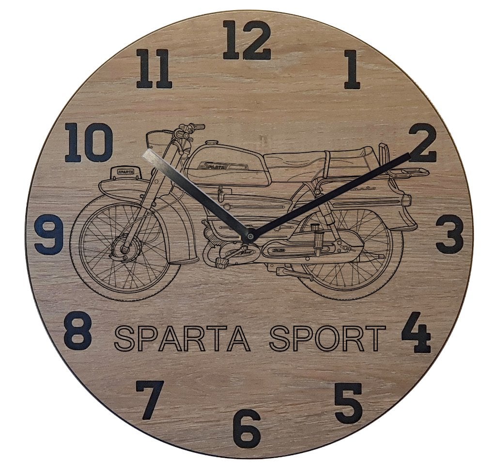 Themaklok met een Sparta GF50 sport als thema, Ophalen of Verzenden, Nieuw, Wandklok