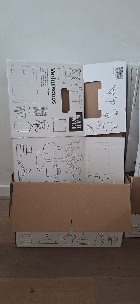 Verhuisdozen, Ophalen, 40 tot 60 cm, Opvouwbaar, 50 tot 75 cm