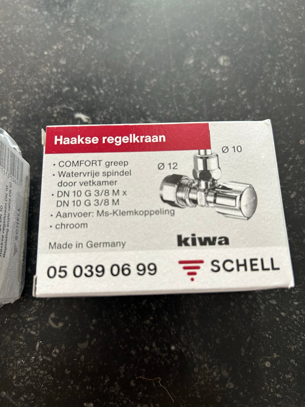 Schell hoekstopkraan - Haakse regelkraan chroom, Ophalen of Verzenden, Nieuw, Chroom, Kraan