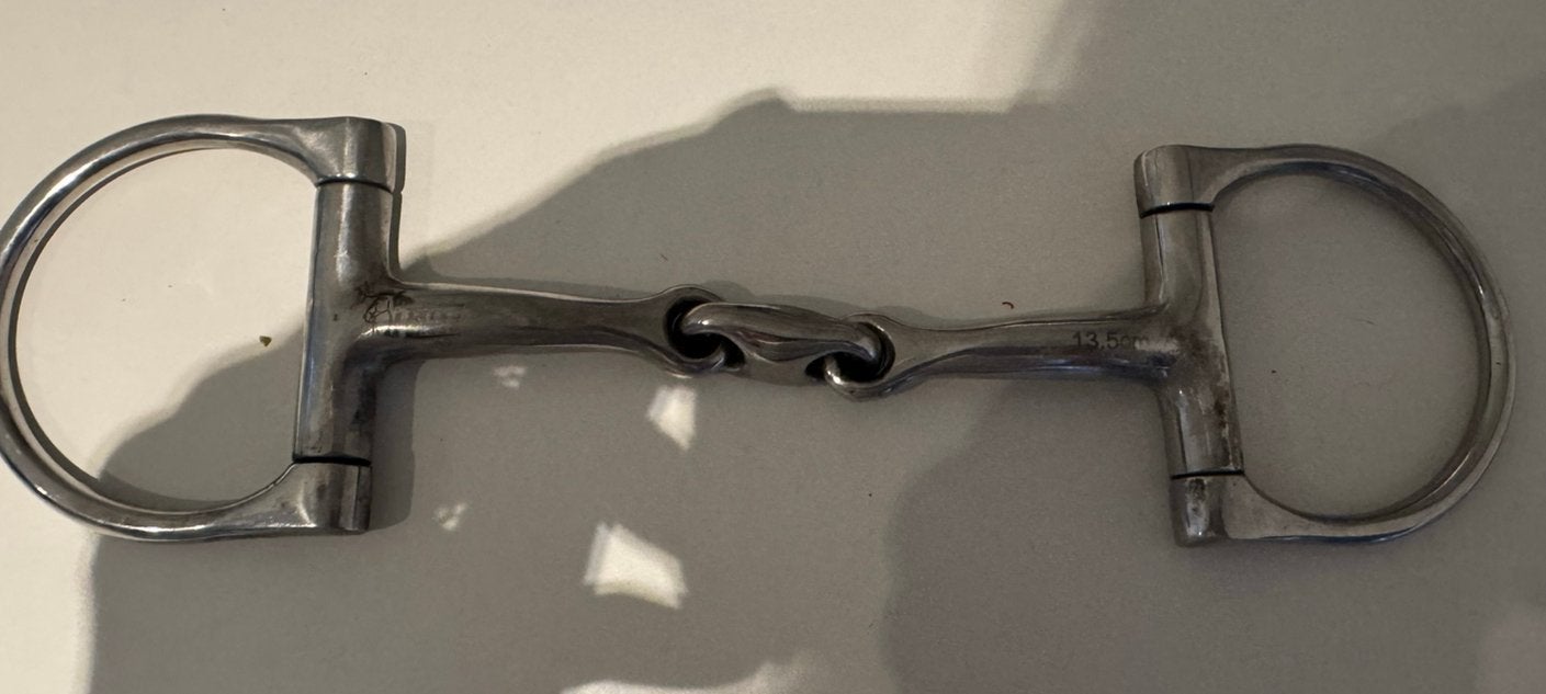 Bit 13,5cm dubbelgebroken, Dieren en Toebehoren, Ophalen of Verzenden, Gebruikt