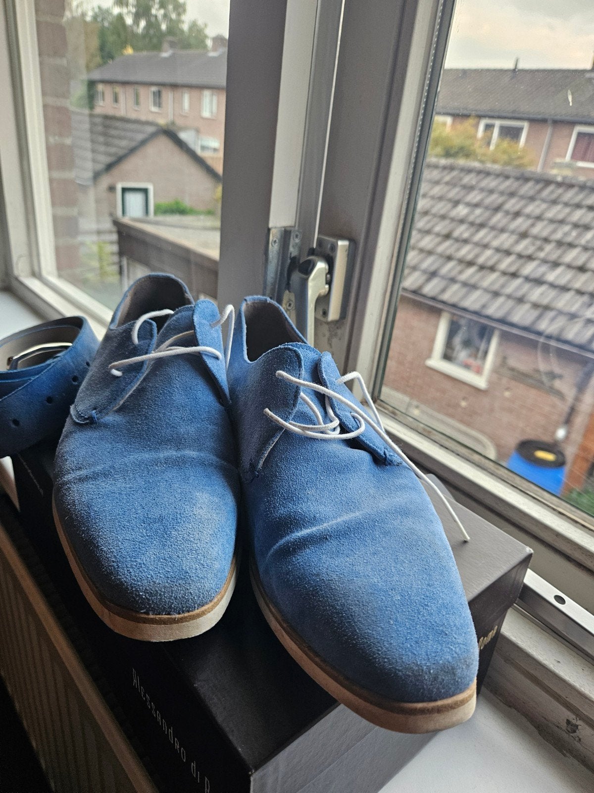 Nette Heren schoenen ( Maat 44 ), Ophalen, Bruin, Gedragen, Allessandra di roma