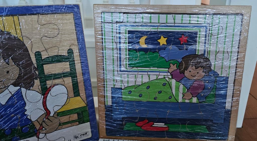"Jaklien "School puzzels- Vintage - 2x - Verzend ook!, Ophalen, Gebruikt, Overige typen