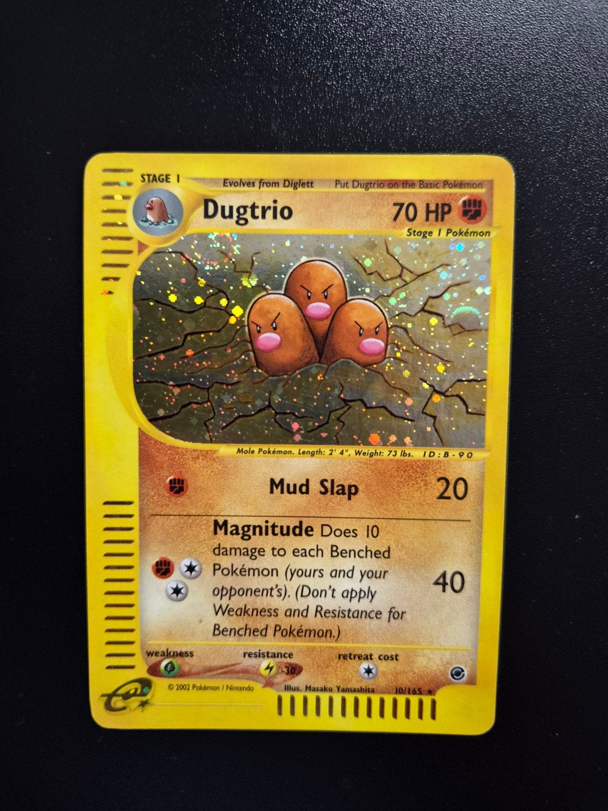 Dugtrio 10/165 Pokemon Expedition SWIRL, Ophalen of Verzenden, Zo goed als nieuw, Booster, Foil