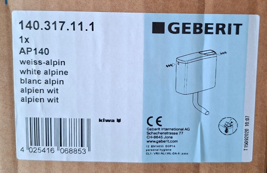 Geberit AP140 laaghangend reservoir Twico, 2-toets bediening, Ophalen of Verzenden, Nieuw, Toilet