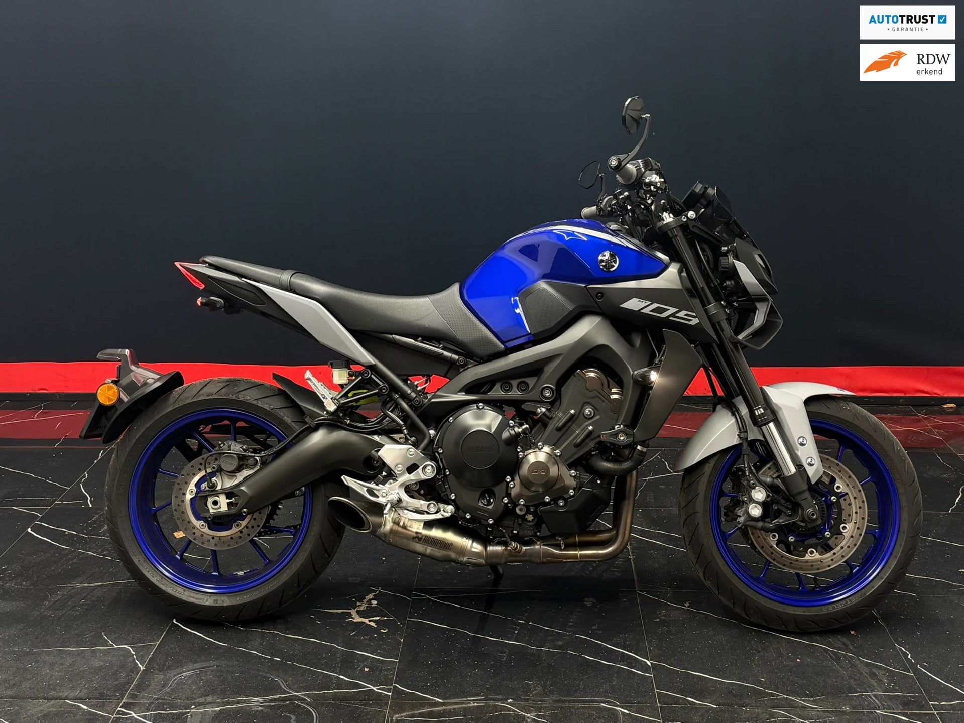 Yamaha Tour MT-09 ABS Akrapovic ABS LED Garantie, ABS, Meer dan 35 kW, Toermotor, 847 cc