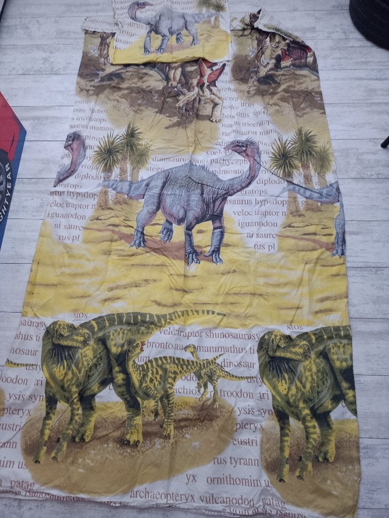 1 persoons dekbedovertrek van Dino (140 x 200 cm), Ophalen, Gebruikt, Meerkleurig, Jongetje