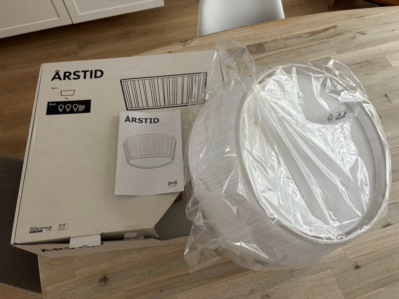 Ikea Arstid plafondlamp nieuw in doos, Nieuw, Wit, Plafondlamp, E27 (groot)