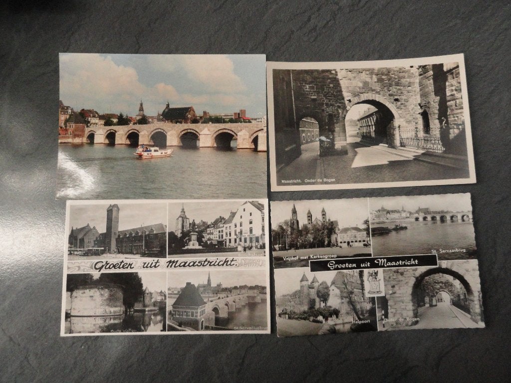 4 oude ansichtkarten  Maastricht, gelopen/niet gelopen, Verzenden, 1960 tot 1980, Limburg
