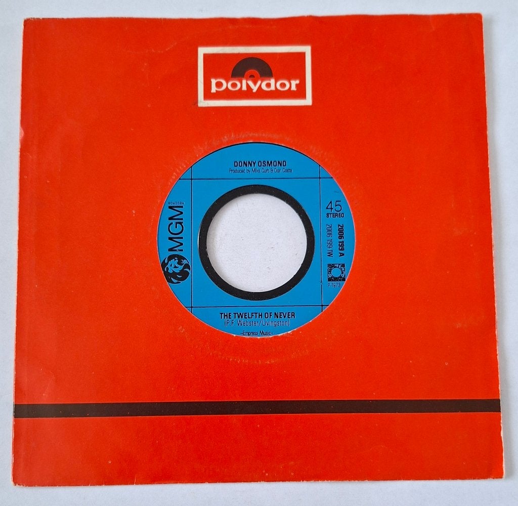 Donny Osmond - The twelfth of never, Gebruikt, Ophalen of Verzenden, Pop, Overige typen