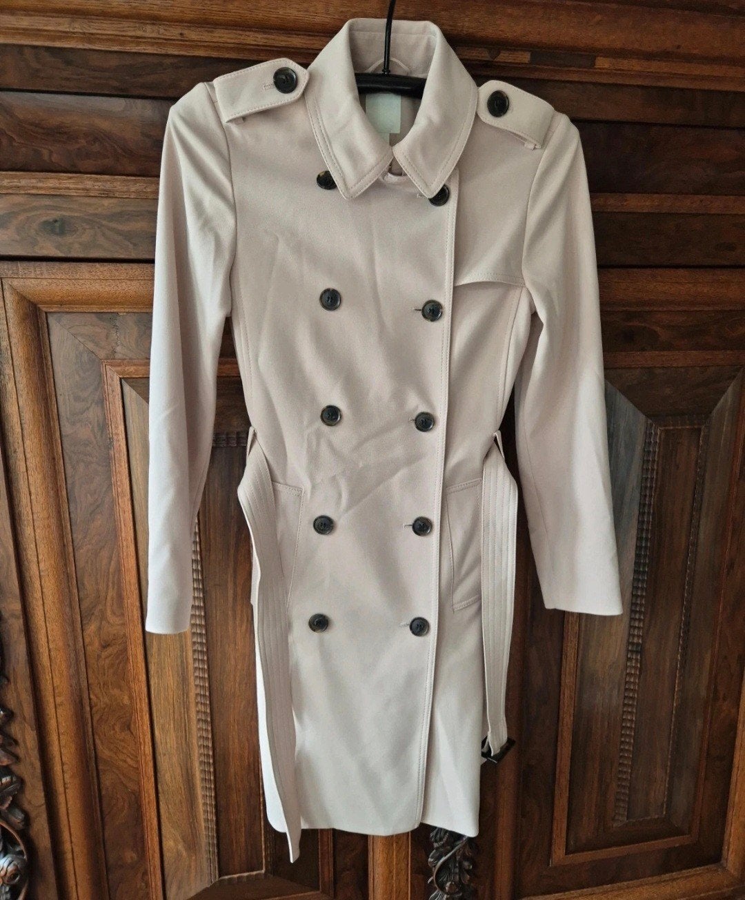H&M Trenchcoat Jas Maat 34 Nieuw Poederroze, H&M, Nieuw, Ophalen of Verzenden, Roze